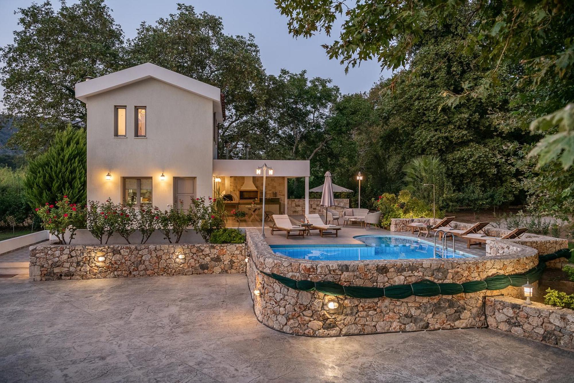 Villa Nature, Heated Pool Kalyves Esterno foto